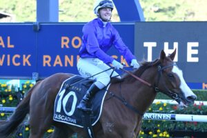 Jamie Kah and Cascadian return to scale after winning the Doncaster Mile.