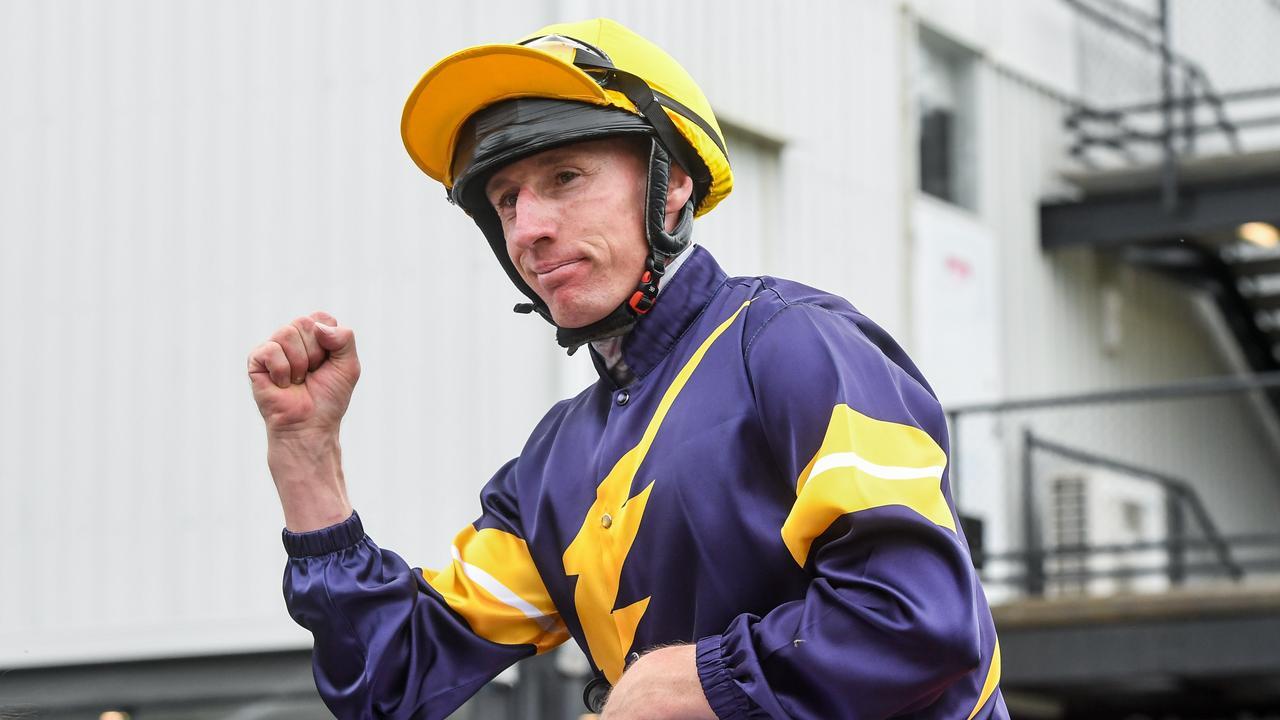 William Pike returns to the mounting yard on Mount Popa after winning the Mornington Cup. Picture: Getty