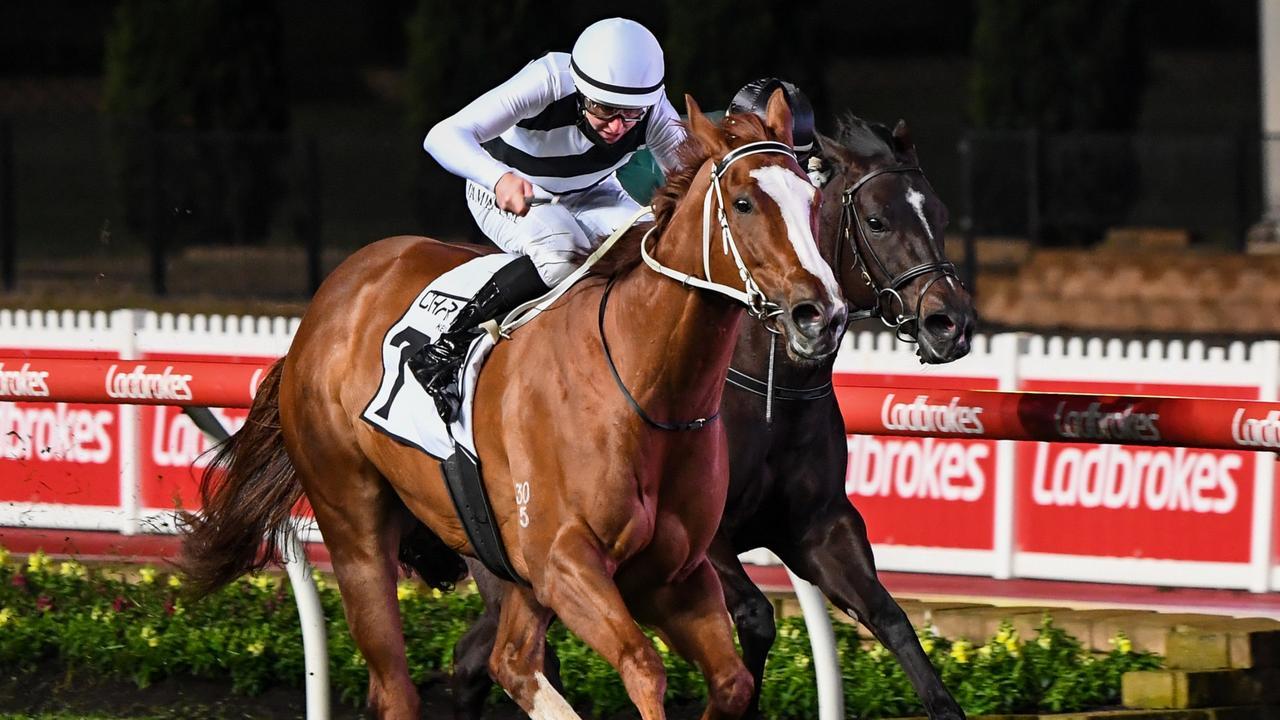 Pippie in full flight winning the Group 1 Moir Stakes at The Valley last year. Picture: Getty Images