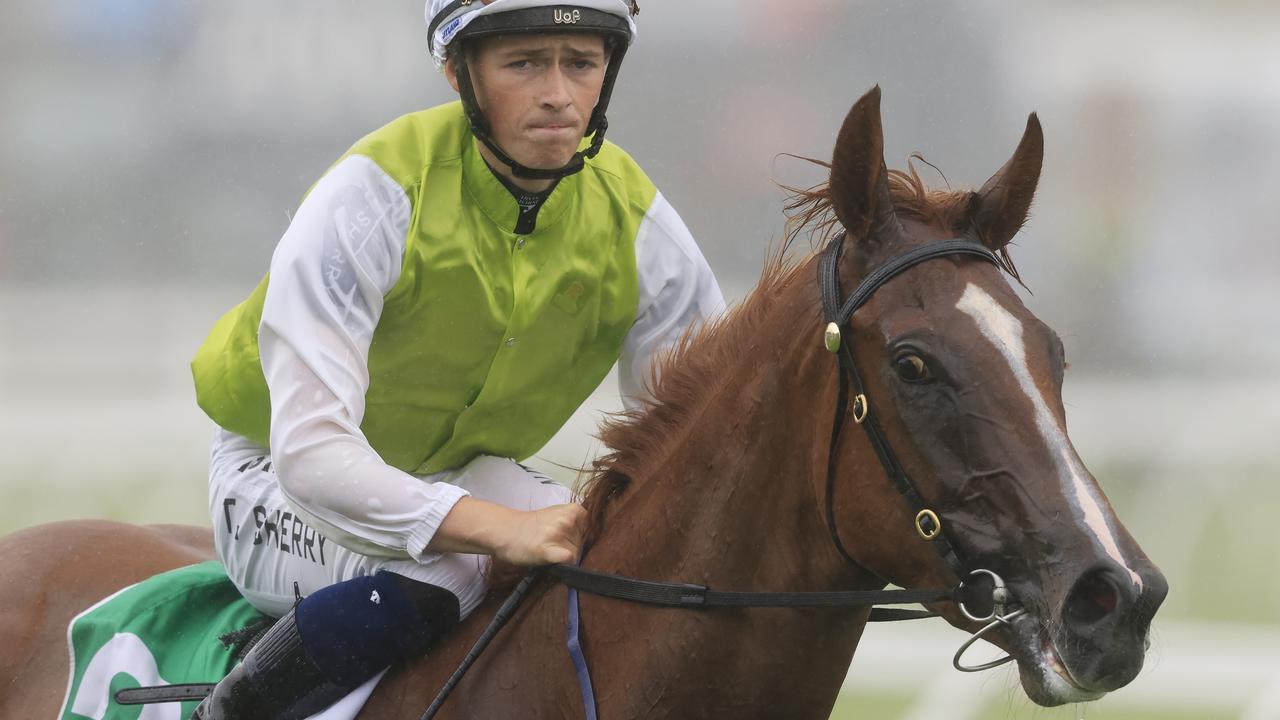 Tom Sherry on Another One returns to scale after winning at Royal Randwick. Picture: Getty Images