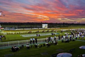 Canterbury under lights.