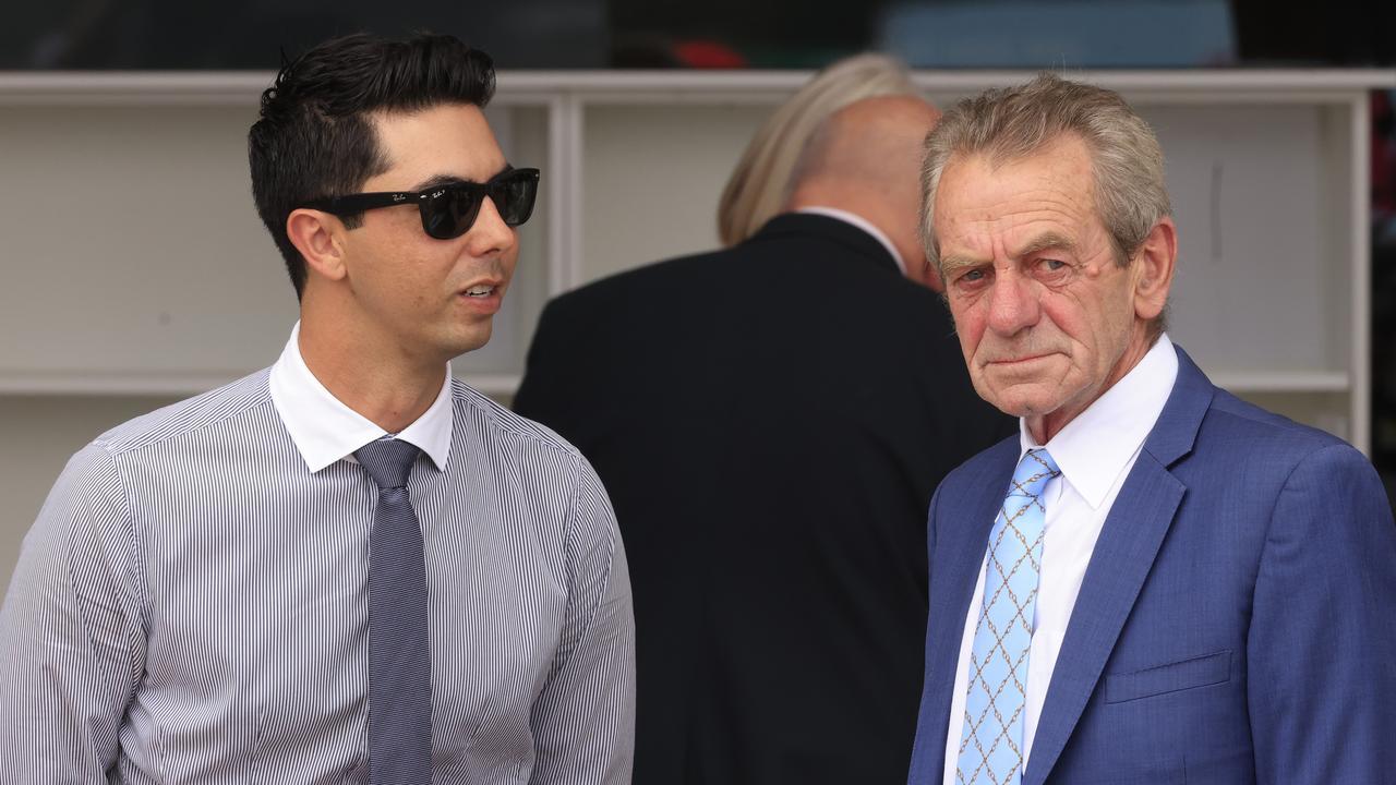 Trainers Gerald Ryan and Sterling Alexiou (left) prepare both Peltzer and Standout. Picture: Mark Evans/Getty Images