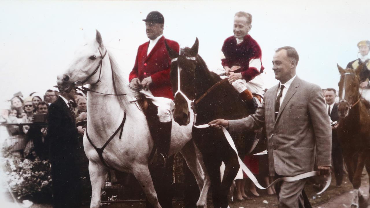 William “Billy” Smith returns after winning the 1960 Melbourne Cup. Picture: Supplied