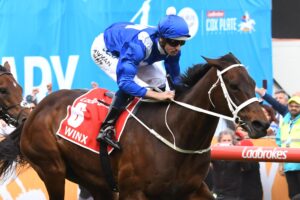 Winx in full flight.