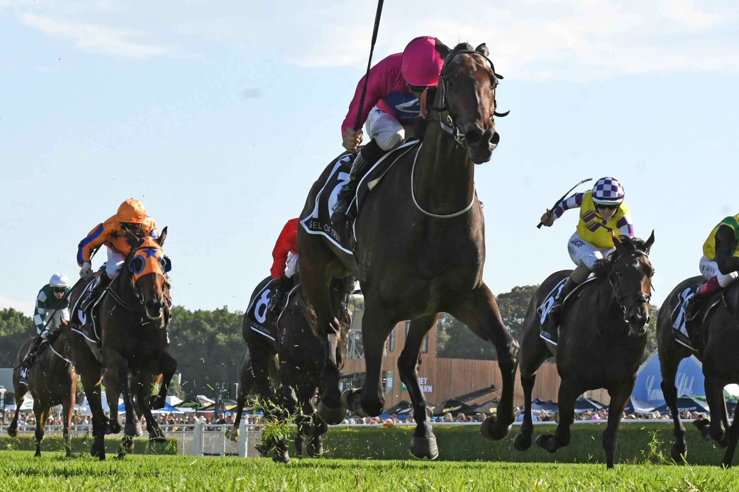 Angel Of Truth led all the way in a dominant Australian Derby performance.