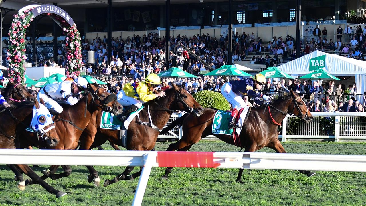 Stradbroke Handicap winner Tofane is expected to start favourite in Saturday’s Group 1 Tattersall’s Tiara at Eagle Farm. Photo: Grant Peters/Trackside Photography.