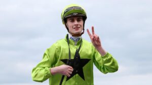 Teo Nugent leads the Rising Stars apprentice series with two races remaining. Picture: AAP