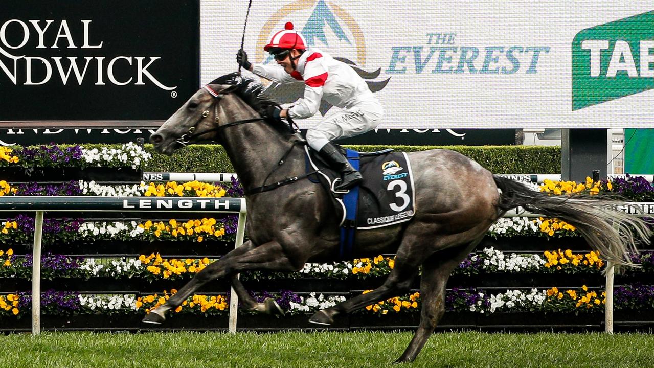 Classique Legend winning The Everest last year. Photo: Hanna Lassen/Getty Images.