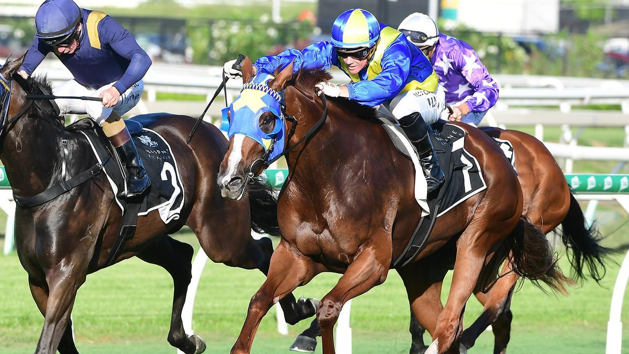 Tycoon Evie (outside) has won her past three starts. Picture: Grant Peters/Trackside Photography