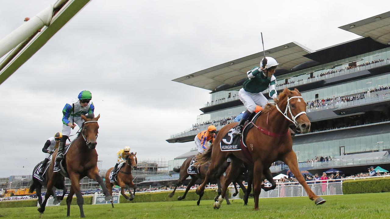 Kerrin McEvoy on Hungry Heart takes out the Star Australian Oaks. Photo: Mark Evans/Getty Images