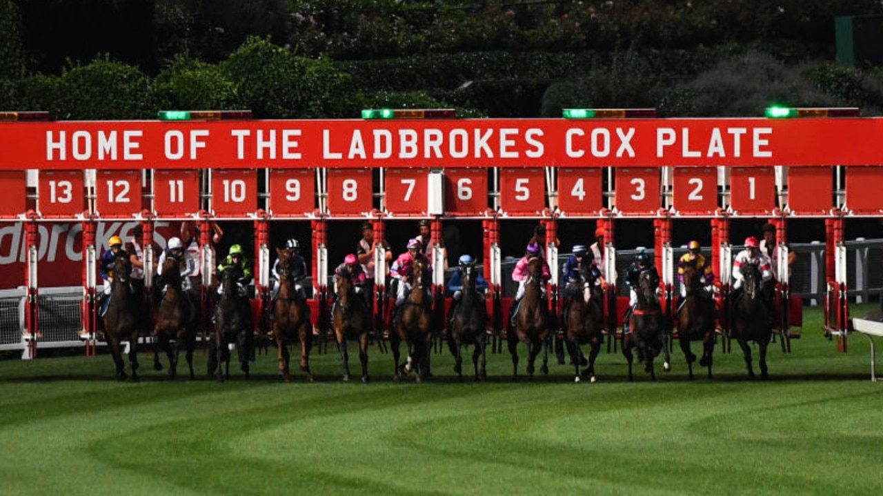 These are the barriers that will launch the All-Star Mile field at The Valley on Saturday. Photo: Pat Scala/Getty Images.