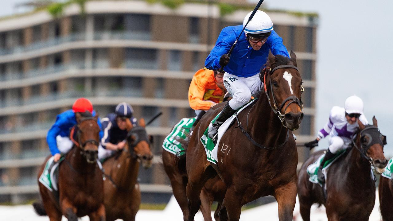 Trekking wins the 2019 Stradbroke Handicap. Pic: AAP.