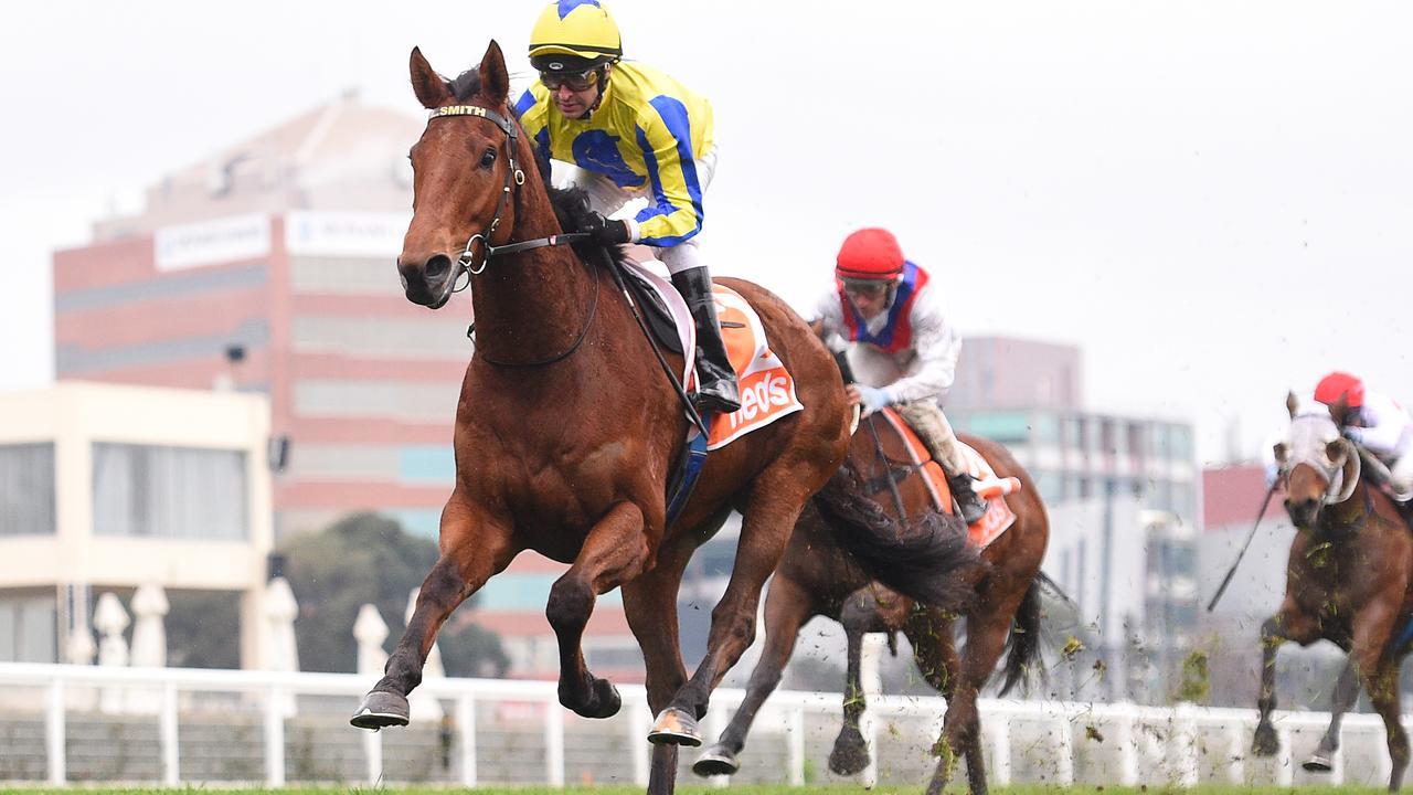 Unbeaten four-year-old Mystery Shot will resume from a spell at Saturday’s Flemington meeting. Photo: Pat Scala/Racing Photos via Getty Images.