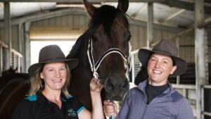 Lucy and Emma Longmire are twin sisters and racehorse trainers in Goulburn