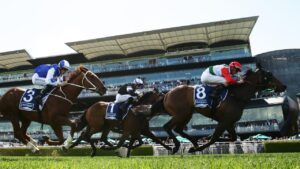 Nash Rawiller riding Handle the Truth to victory in The Kosciuszko last year. Picture: Matt King/Getty Images