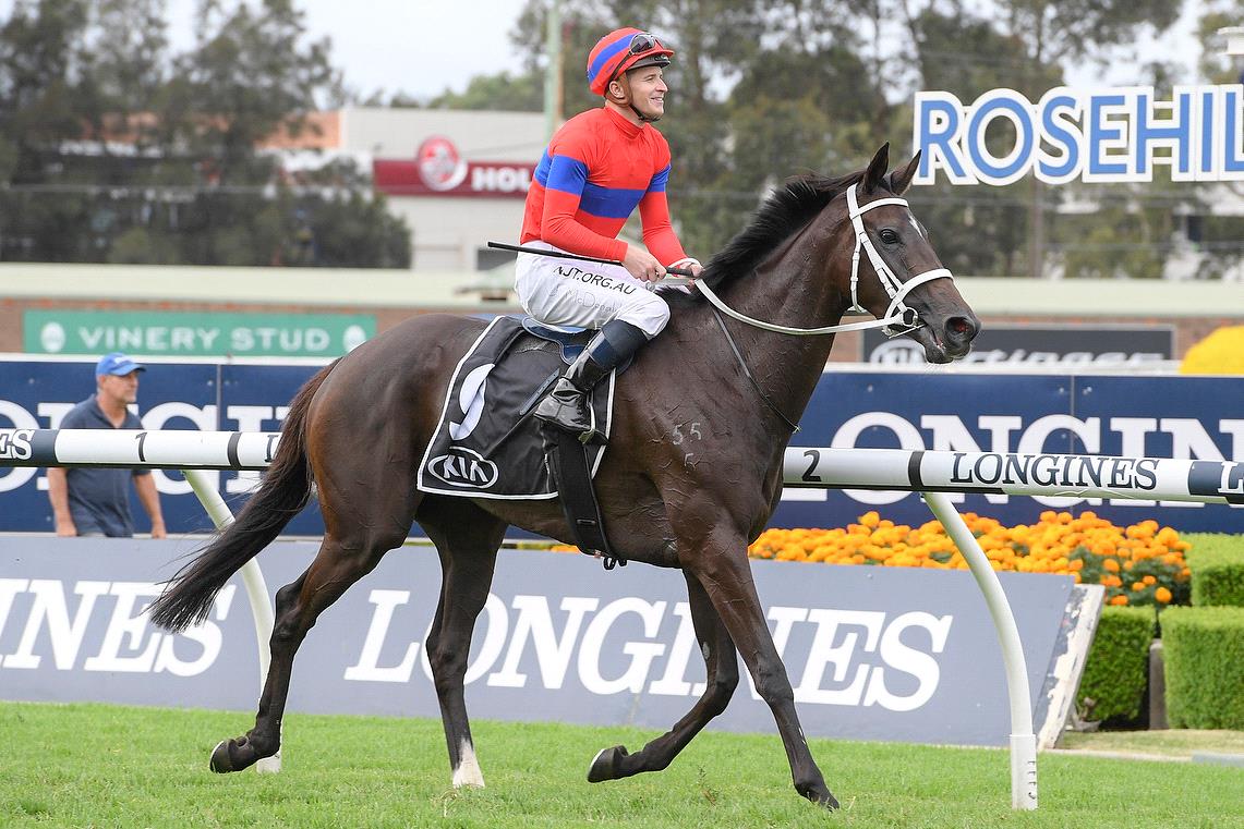 Verry Elleegant and James McDonald after their Tancred Stakes win.