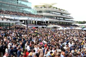 Melbourne Cup crowds.