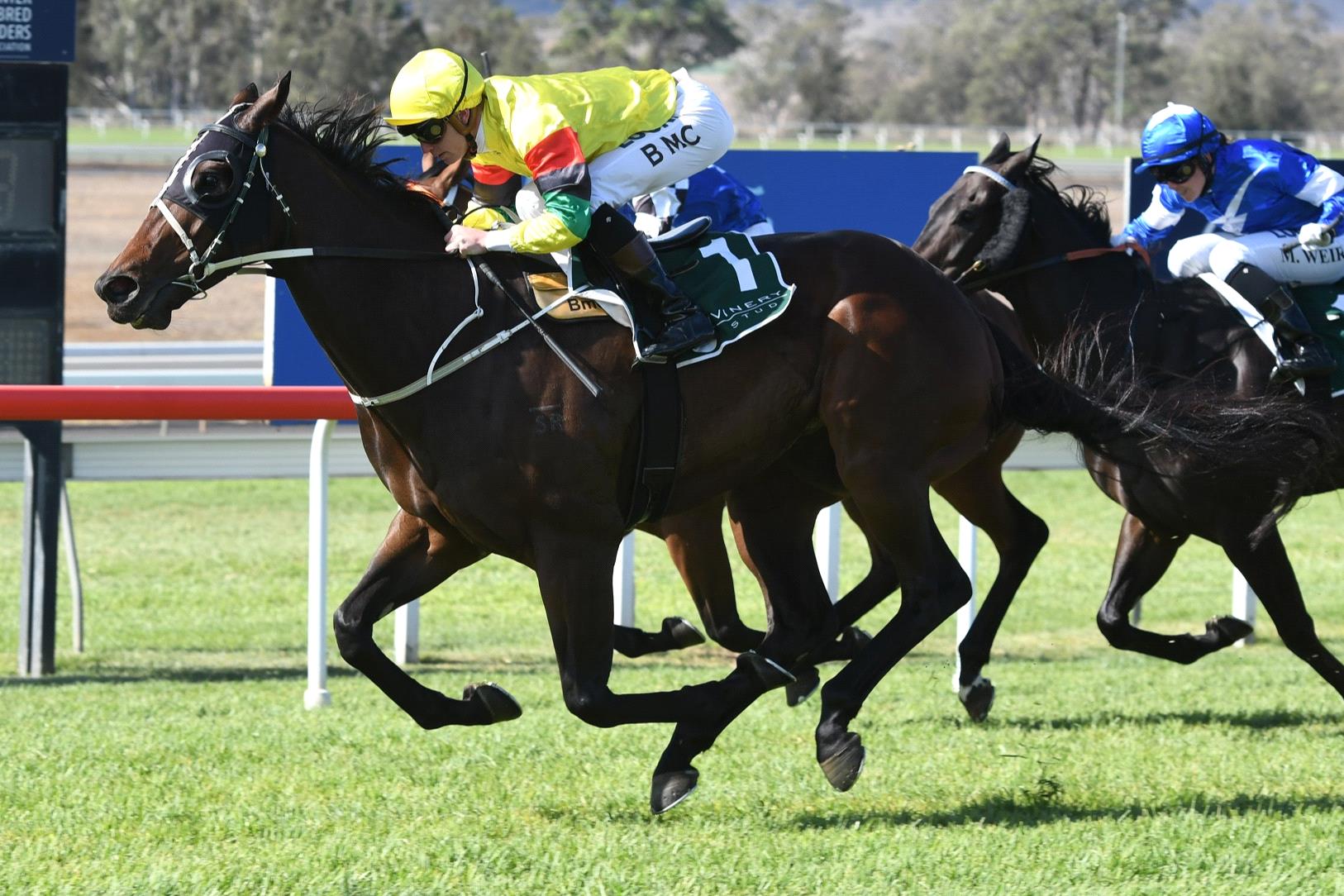 Akasaki winning the same race he contests on Saturday two years ago at Scone.