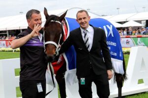 Chris Waller with Winx.