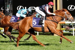 Dalasan  and Raquel Clark do the business at Flemington.