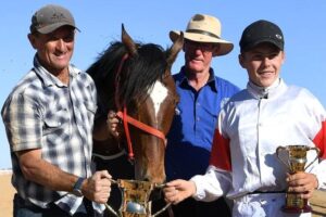 Fab’s Cowboy after his win at Gladstone on Saturday.