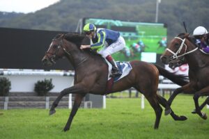 Brandenburg wins the first running of The Coast at Gosford on Saturday. Photo: Steve Hart.