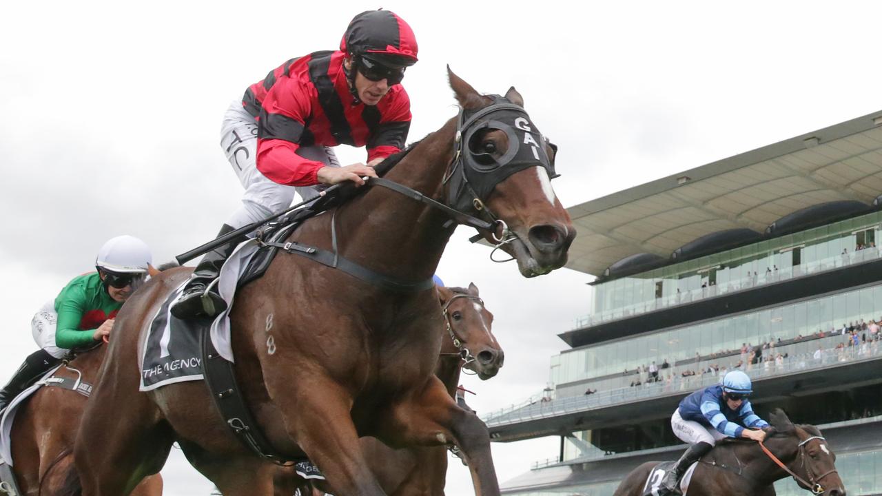 Tim Clark pilots Converge to a win at Randwick in April. Picture: Getty Images