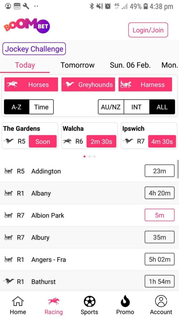 BoomBet App Screenshot