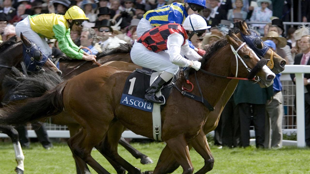 Jay Ford and Takeover Target winning the King Stand Stakes at Royal Ascot in 2006.