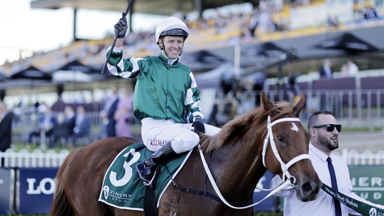 Kerrin McEvoy is one of the star jockeys hoping to ride in Queensland’s Group 1 Tattersall’s Tiara meeting. Picture: Getty Images