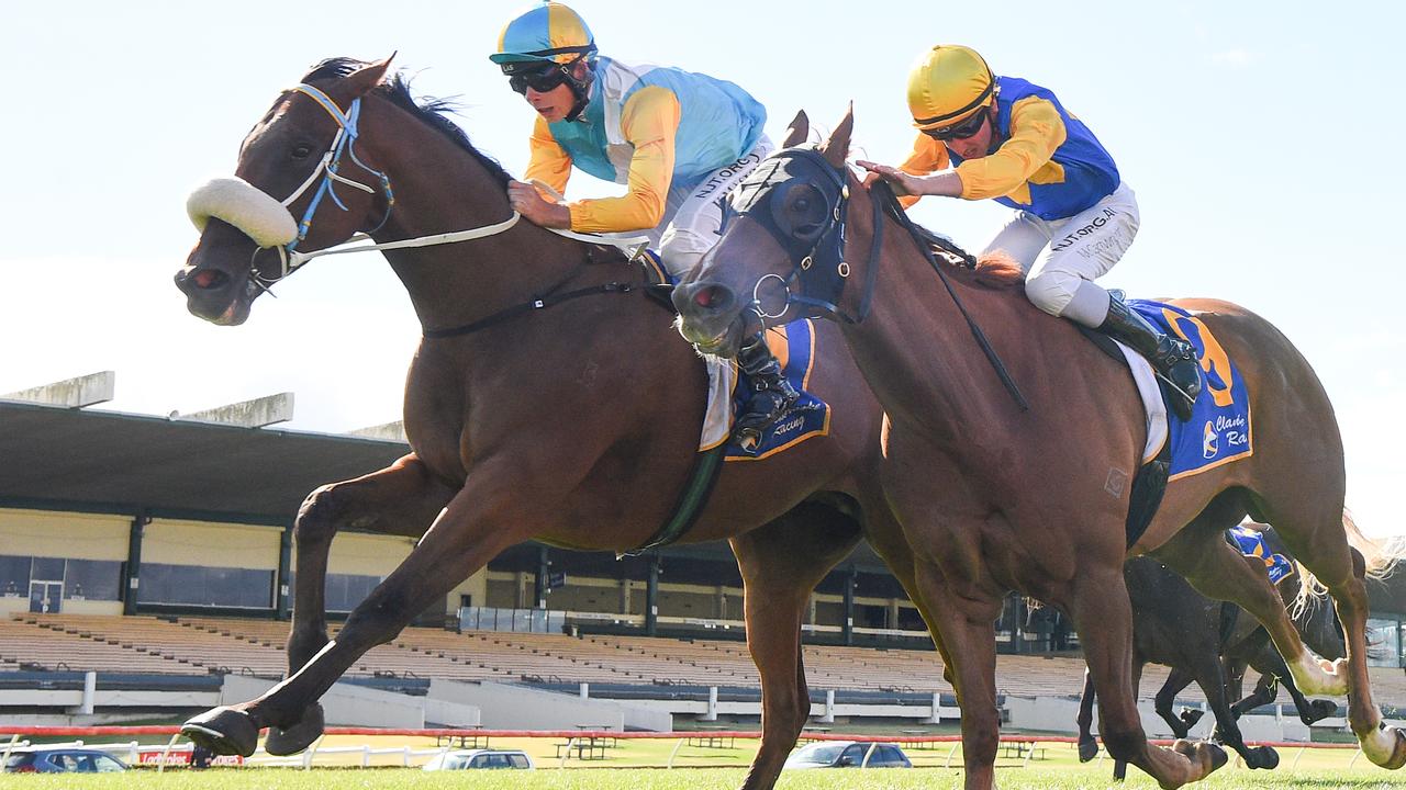 And Beyond was too strong for smart three-year-old sprinter Curran when the pair met at Sandown in March. Picture : Racing Photos via Getty Images.