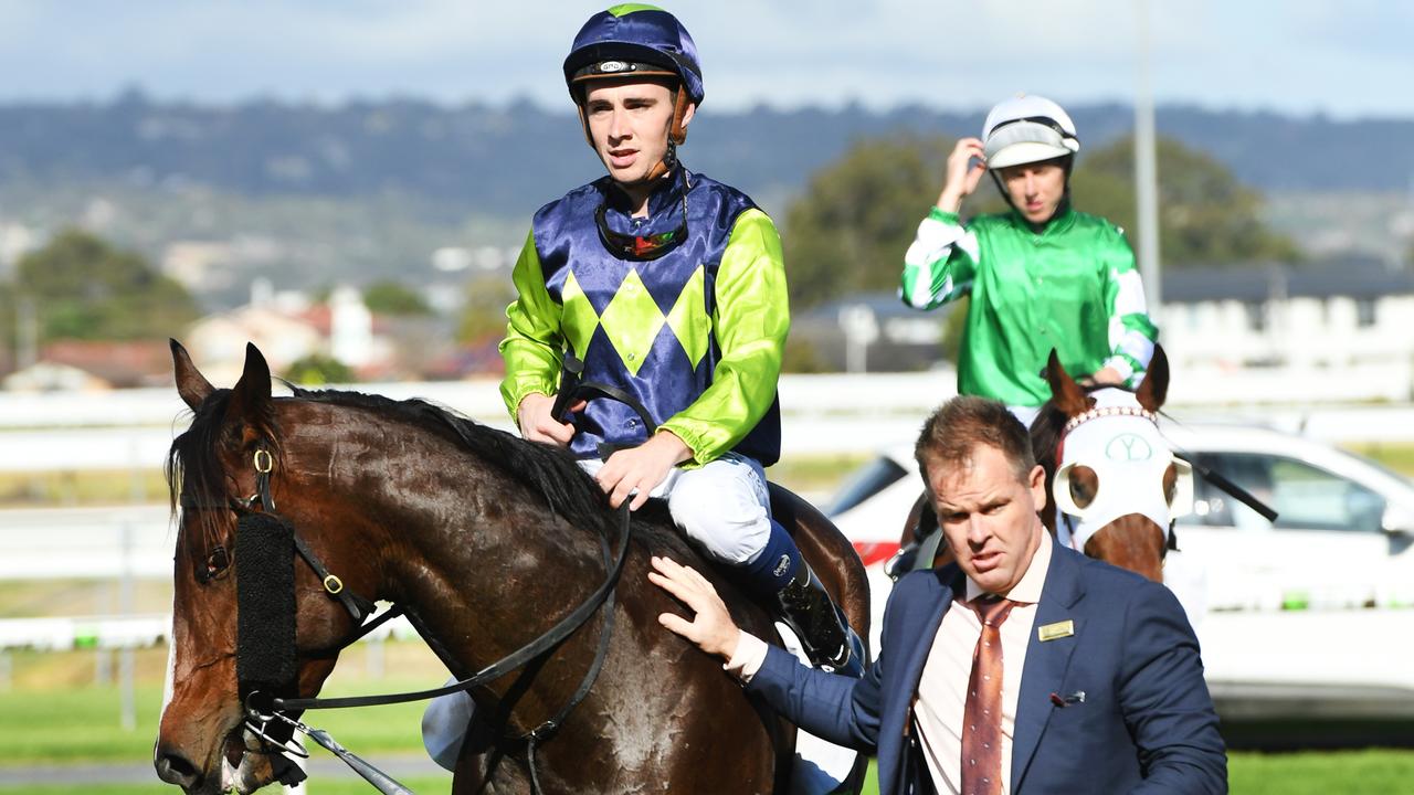 Jockey Chris Parnham is favourite to win the Australian jockeys’ premiership. Photo: AAP Image/Mark Brake