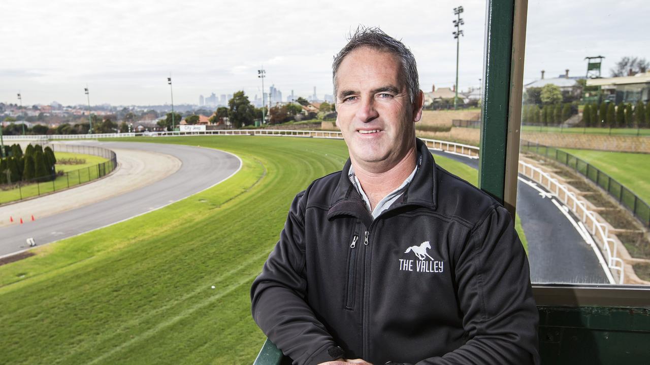 The Valley’s track manager Marty Synan and his team have been stood down for Saturday’s meeting after a COVID-19 scare. Picture: Sarah Matray