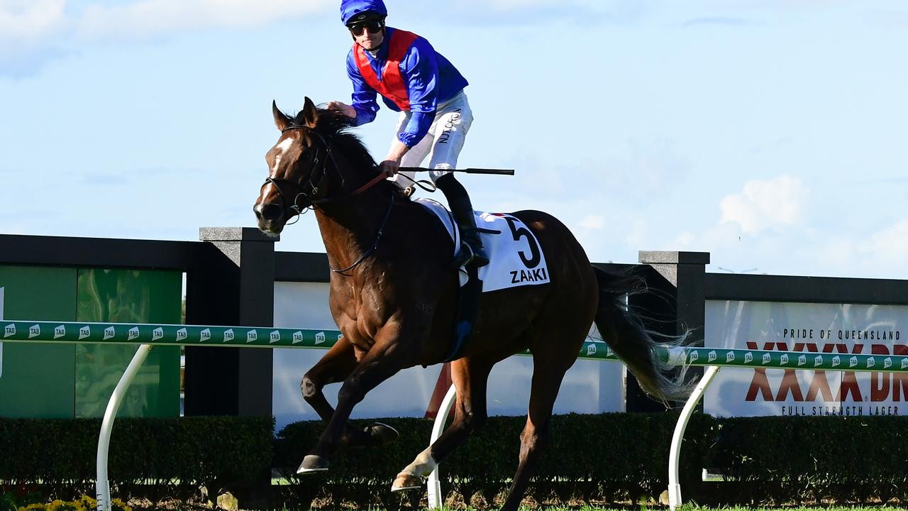 Zaaki winning the Doomben Cup. Picture: Grant Peters–Trackside Photography