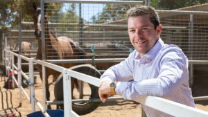 Scott Westover was over the moon with his first Adelaide winner on Saturday. Photo: Emma Murray