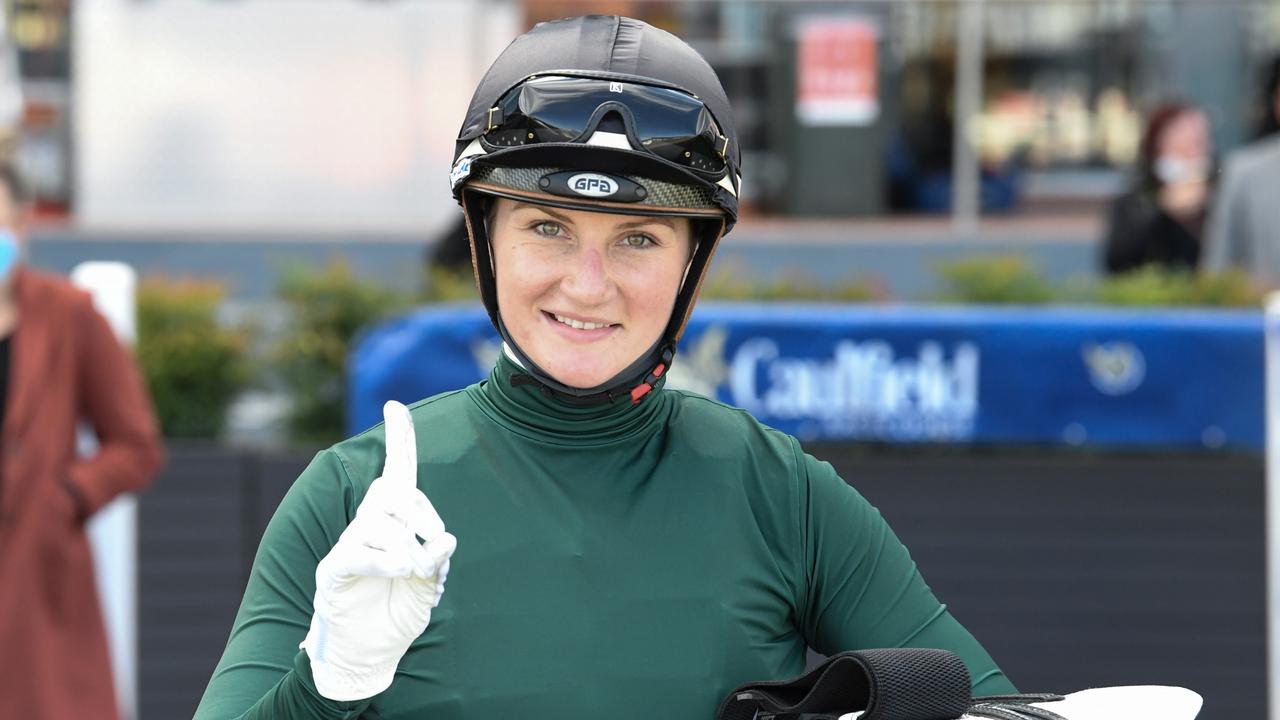 Jamie Kah has vowed to come back bigger and better than ever after her spring carnival-ending suspension. Picture: Racing Photos