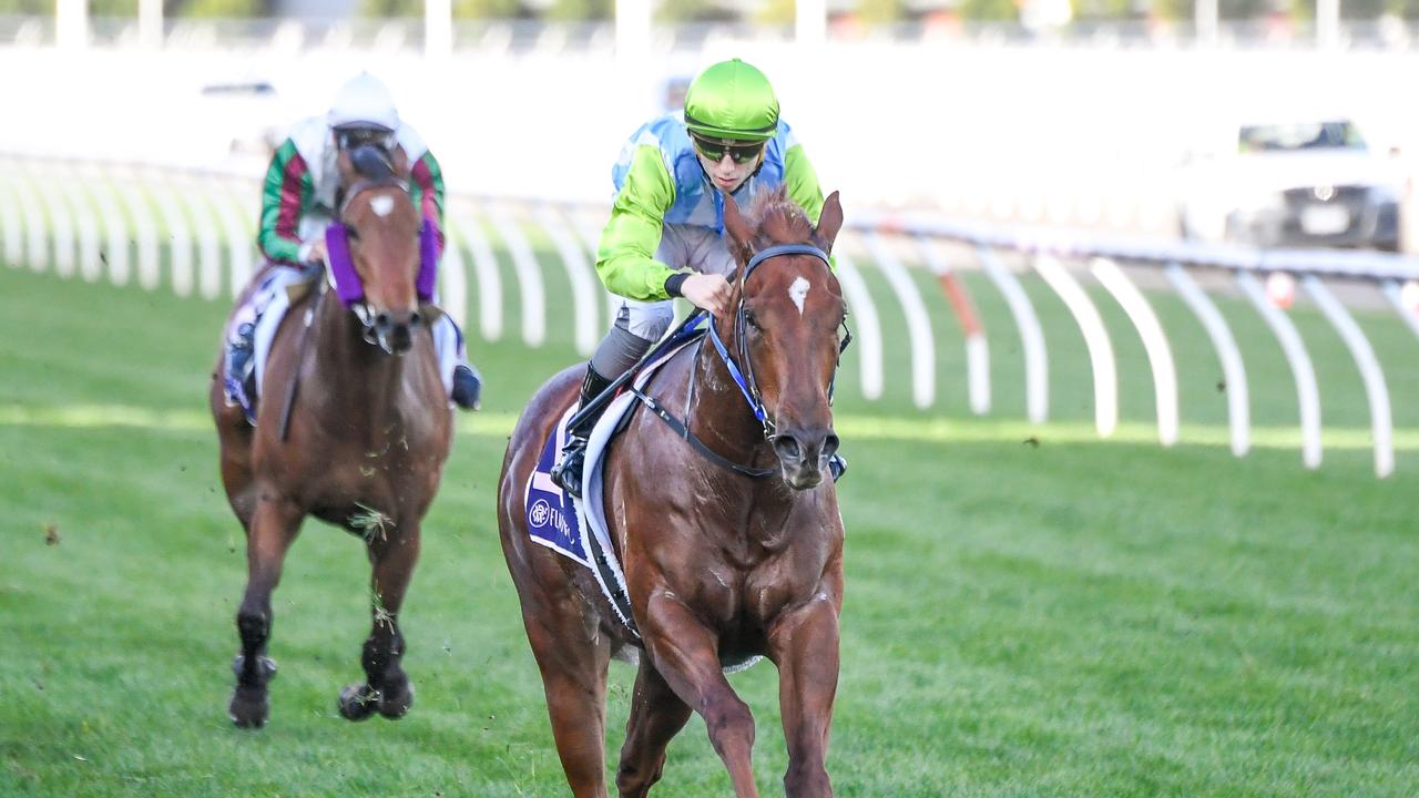 Front Page winning the AR Creswick Stakes at Flemington last year. Picture: Racing Photos via Getty Images