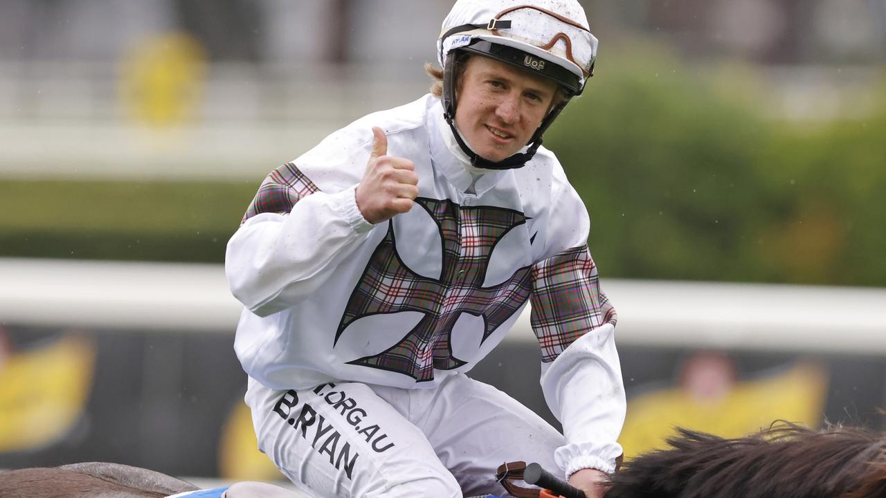 Top apprentice jockey Brock Ryan is chasing his biggest career win in the Group 1 Golden Rose with Jamaea. Picture: Getty Images