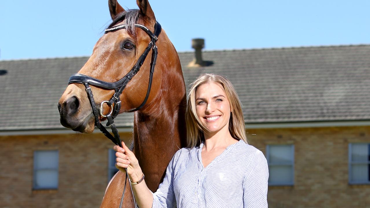 Transitioning Thoroughbreds founder Jane Gollan with Wirnpa. Picture: Steve Pohlner