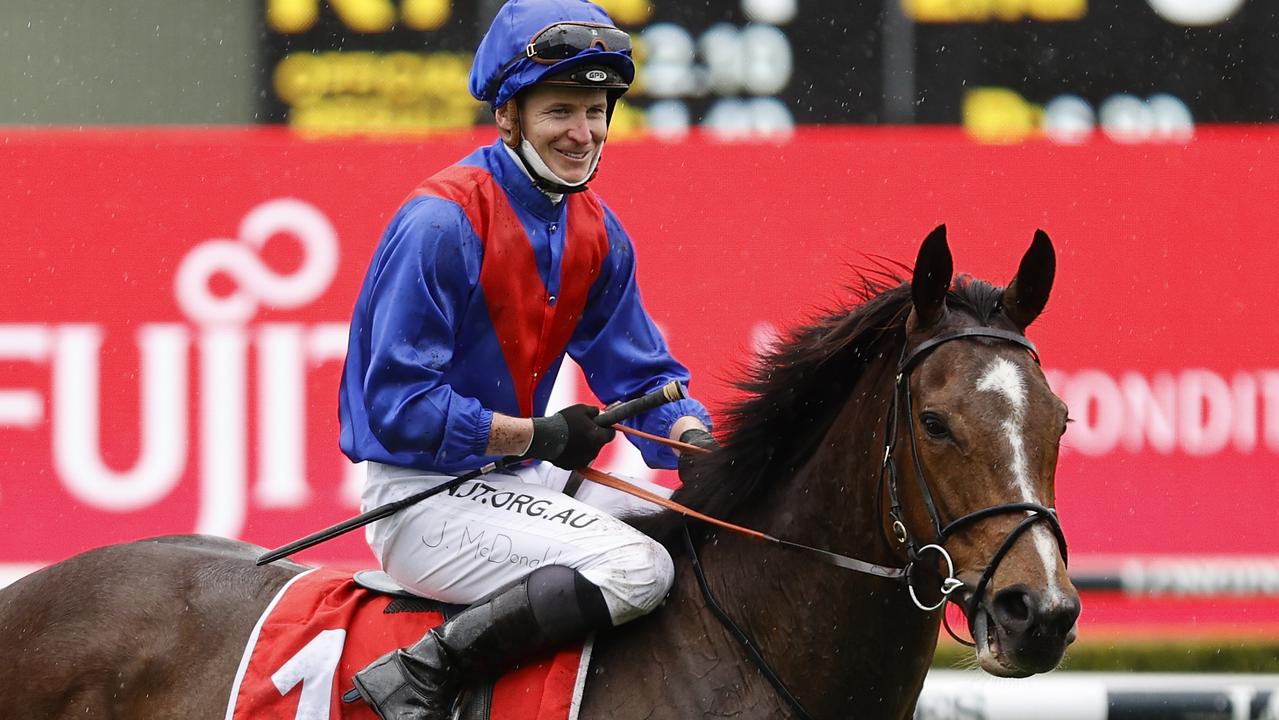 James McDonald is poised to reunite with Zaaki in the Cox Plate. Picture: Mark Evans–Getty Images