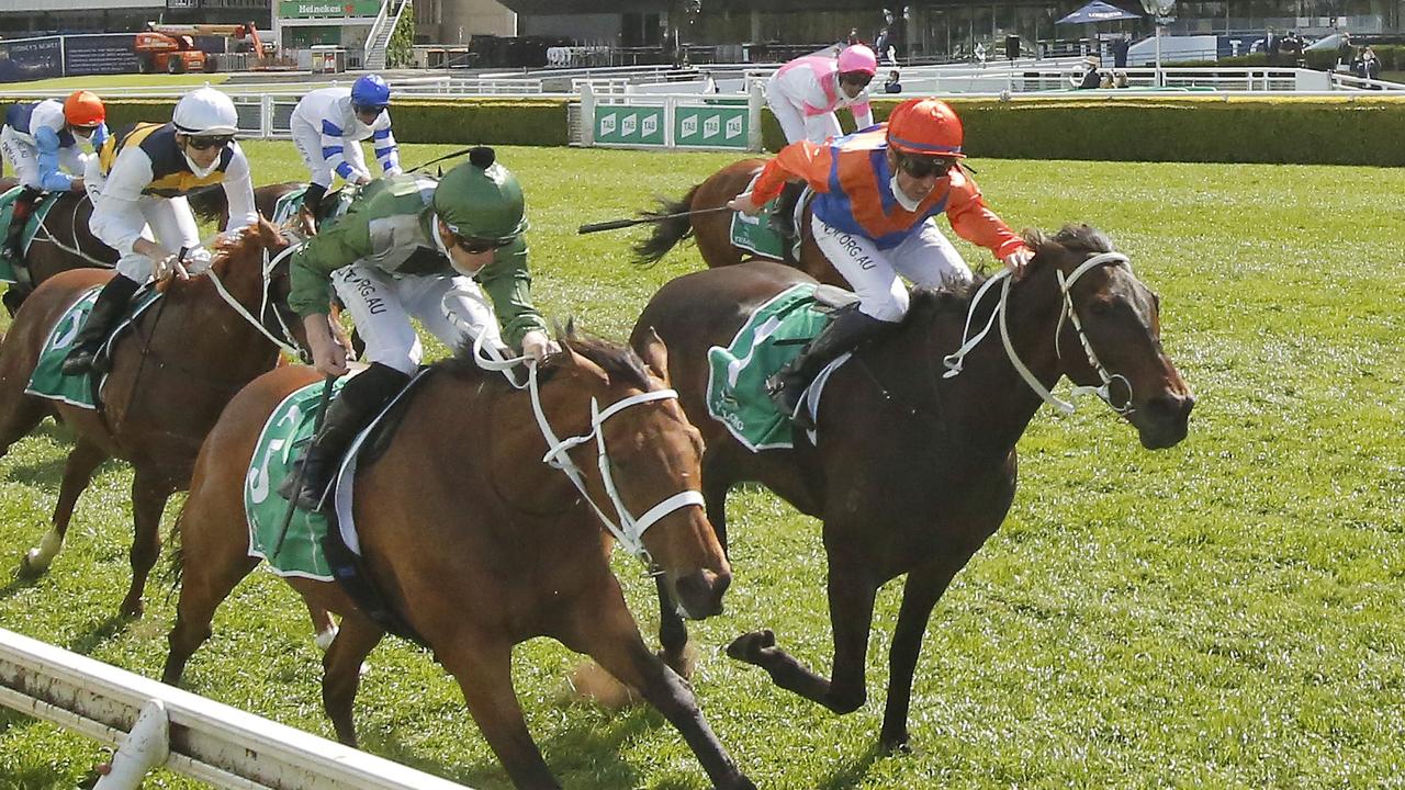 Think It Over and Nash Rawiller made short work of the opposition in the Craven Plate at Randwick. Picture: Getty Images