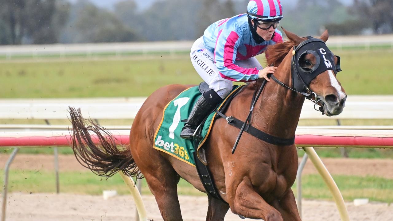 Arriva Diva winning at Echuca under apprentice Heidi Gillie. Picture: Racing Photos