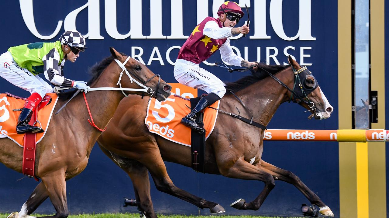 Streets Of Avalon and jockey Zac Spain will again team up in Friday night’s Group 1 Manikato Stakes at The Valley. Picture : Racing Photos via Getty Images.