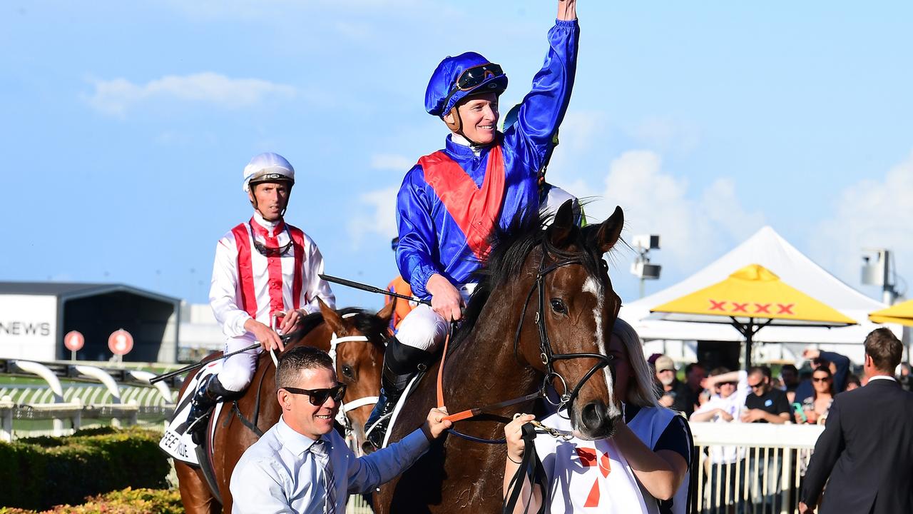 James McDonald and Zaaki after winning the Doomben Cup in May. Picture: Trackside Photography