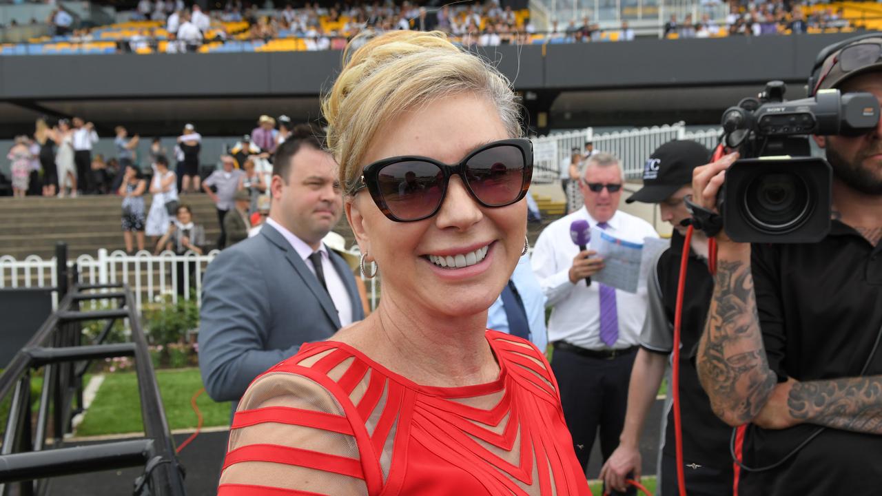 Trainer Kim Waugh is seen in the mounting yard after Newsfan wins race 7, the AMWU Handicap during the Spring Racing on Derby Day meet at Rosehill Gardens in Sydney, Saturday, November 3, 2018. (AAP Image/Simon Bullard) NO ARCHIVING, EDITORIAL USE ONLY