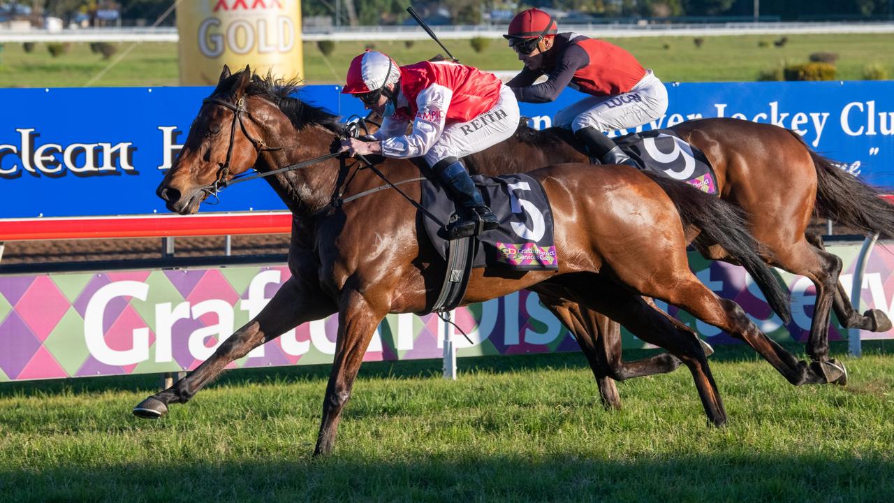 Southern Lad wins the 2021 Ramornie Handicap. Photo: Adam Hourigan.