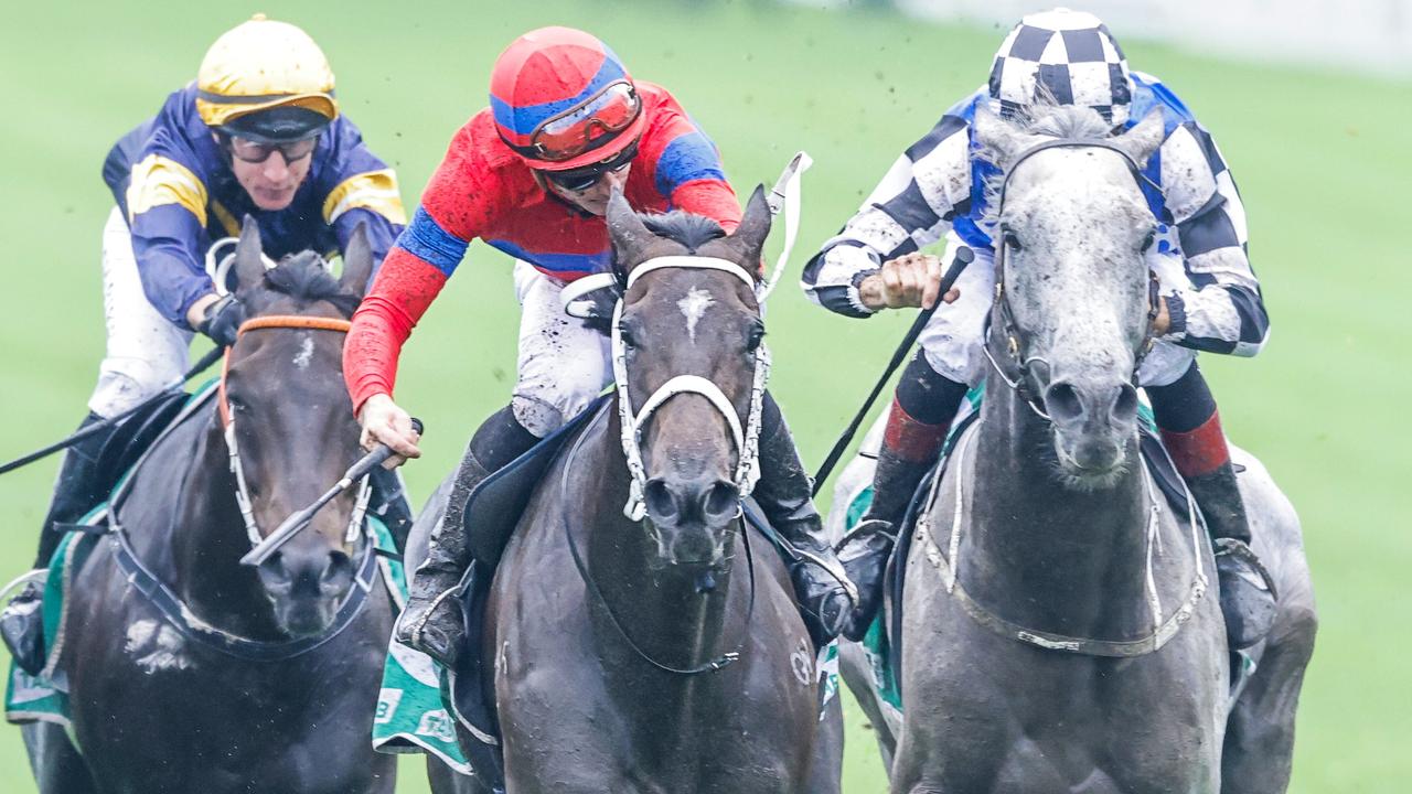 James McDonald steers Verry Elleegant home to win her second Group 1 Chipping Norton Stakes on Saturday (Photo by Jenny Evans/Getty Images)